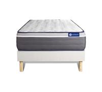 Actisom Matelas+sommier ACTIFLEX PLUS 80x190 – Ressorts ensachés, Mémoire de forme Maxi – Kit blanc