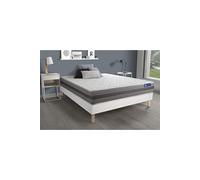 Ensemble matelas ACTIFLEX RELAX Ressorts ensaches + memoire de forme 180x200 Max epaisseur 5zones confort + sommier KIT blanc