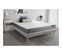 Ensemble matelas ACTILATEX DREAM Latex et memoire de forme 140x190 cm 5zones de confort + sommier KIT gris
