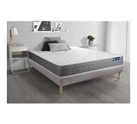 Ensemble matelas ACTILATEX DREAM Latex et memoire de forme 140x190 cm 5zones de confort + sommier KIT gris