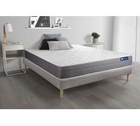 Ensemble matelas ACTILATEX DREAM Latex et memoire de forme 200x200 cm 5zones de confort + sommier KIT gris