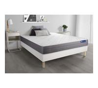 Ensemble matelas ACTILATEX DREAM Latex et memoire de forme 200x200 cm 5zones de confort + sommier KIT blanc