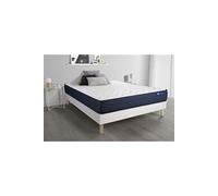 Ensemble matelas ACTILATEX LIFE 180x200 Latex et Memoire de forme 5zones de confort + sommier KIT blanc