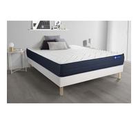 Ensemble matelas ACTILATEX LIFE 180x200 Latex et Memoire de forme 5zones de confort + sommier KIT blanc