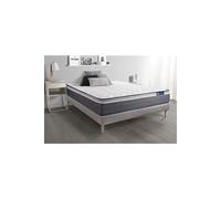 Ensemble matelas ACTILATEX PLUS 140x200 Latex+Mémoire de forme Maxi épaisseur 7zones de confort + sommier KIT gris G