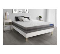 Ensemble matelas ACTILATEX RELAX Latex et memoire de forme 160x200 cm Maxi epaisseur 5zones de confort + sommier KIT blanc