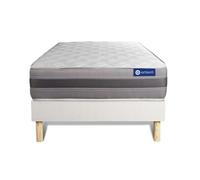 Ensemble matelas ACTILATEX RELAX Latex et mémoire de forme 80x190 cm Maxi épaisseur 5zones de confort + sommier KIT blanc G