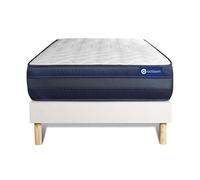 Ensemble matelas ACTILATEX TECH 80x190 Memoire de forme Maxi epaisseur 5zones de confort + sommier KIT blanc