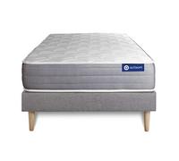 Actisom Ensemble matelas et sommier ActiMemo Dream mémoire de forme 120x190 5 zones Kit gris