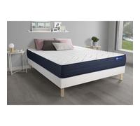 Actisom Ensemble matelas et sommier ACTIMEMO LIFE 140x190 Mémoire de forme 5 zones - kit blanc
