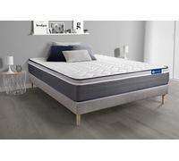 Ensemble matelas ACTIMEMO PLUS 140x190 Memoire de forme Maxi epaisseur 7zones de confort + sommier KIT gris