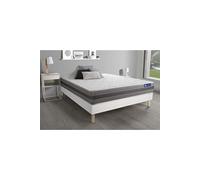 Ensemble Matelas Sommier 180x200 cm - Sommier Blanc (en kit) - Actimemo Relax