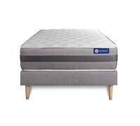 Ensemble matelas ACTIMEMO RELAX memoire de forme 80x190 cm Maxi epaisseur 5zones de confort + sommier KIT gris
