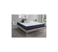 Ensemble matelas ACTIMEMO TECH 200x200 Memoire de forme Maxi epaisseur 5zones de confort + sommier KIT gris