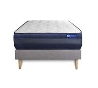 Ensemble matelas ACTIMEMO TECH 90x190 Memoire de forme Maxi epaisseur 5zones de confort + sommier KIT gris