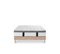 Ensemble Matelas Altesse Mousse Accueil Mémoire - 26 cm et Kit Bois Blanc - 180 x 200 cm