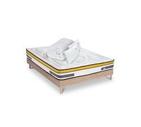 Ensemble Matelas Aubertin Ressorts ensachés Accueil mémoire + sommier + accessoires - 160 x 200