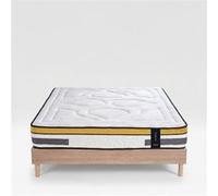 Ensemble Matelas Aubertin Ressorts ensachés Accueil mémoire + sommier kit bois - 140 x 190 cm G