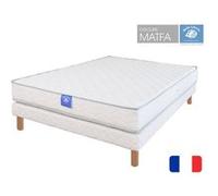 Ensemble matelas belle literie rubis + sommier tapissier 90x190 G