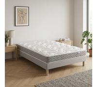 Ensemble Matelas Botaniste 100% Latex + Sommier Base Ferme 140x200
