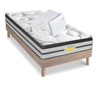 Ensemble Matelas Concorde Ressorts ensachés Accueil mémoire + sommier + accessoires - 90 x 200 cm G