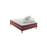 Ensemble matelas couchage latex, sommier, pieds, couette et oreiller Crépuscule 400 - 180x200
