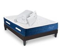 Ensemble Matelas Dolce Vita Ressorts ensachés Accueil mémoire + sommier + accessoires - 140 x 190 G
