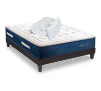 Ensemble Matelas Dolce Vita Ressorts ensachés Accueil mémoire + sommier gris + accessoires-160 x 200 G