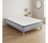 Ensemble Matelas Douces Nuits Aline 598 Ressorts ensachés + Sommier Base Ferme 160x200 - Double Sommier