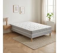 Ensemble Matelas Douces Nuits Maeva Mousse HR 35g/m3 + Sommier Base Ferme 80x200