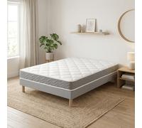 Ensemble Matelas Douces Nuits Morpheo Mousse HR 42g/m3 + Sommier Base Ferme 140x190