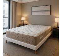 Ensemble matelas Dreamlux, sommier blanc