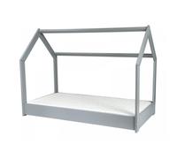 My Velinda Ensemble matelas ECO et lit mezzanine 160 x 80 cm gris