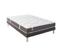 Ensemble Matelas ep21/22cm 620 ressorts 140x190cm + Sommier