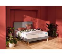 Ensemble matelas et sommier 120 x 200 cm chine gris clair - Merinos Beauty Bed