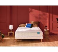 Ensemble matelas et sommier 140 x 190 cm blanc - Merinos Calm Lit