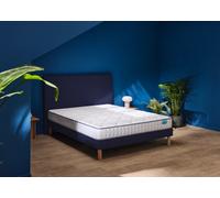 Ensemble matelas et sommier 140 x 200 cm chine bleu nuit - Merinos Chill Bed