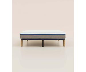 Ensemble matelas et sommier - 140x190 cm - Fabriqué en France - Matelas avec sommier à lattes - Tediber