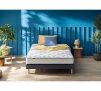 Ensemble matelas et sommier 160 x 200 cm chine gris anthracite - Merinos Sweety