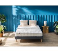 Ensemble matelas et sommier 90 x 190 cm chine gris anthracite - Merinos Keep Smiling
