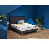 Ensemble matelas et sommier 90 x 190 cm chine gris anthracite - Merinos Well Bed