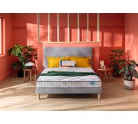 Ensemble matelas et sommier 90 x 200 cm chine gris clair - Merinos Happy Lit