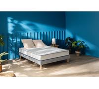 Ensemble matelas et sommier 90 x 200 cm chine gris clair - Merinos Keep Smiling