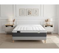 Ensemble matelas hybride ressorts ensachés et mousse à mémoire de forme EYLAU + sommier BOBOCHIC x SIMMONS ® 160x200 BOBOCHIC 160x200