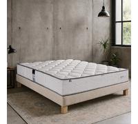Ensemble matelas Iris, sommier beige