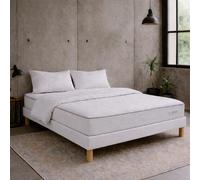 Ensemble matelas Iris, sommier blanc