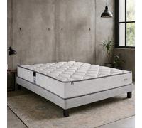 Ensemble matelas Iris, sommier gris
