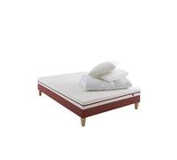 Ensemble matelas junior 100% latex, sommier, pieds, couette et oreiller Crépuscule 200 - 140x200