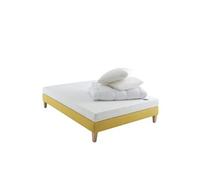 Ensemble matelas junior mousse, sommier, pieds, couette et oreiller Aurore 100 - 130x200