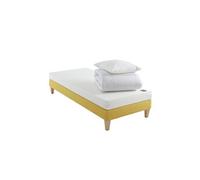 Ensemble matelas junior mousse, sommier, pieds, couette et oreiller Aurore 100 - 90x200